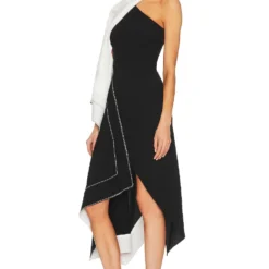 ROBE CILLIAN Black & White -Ravis Mode Soldes Boutique LCDE WD731 V4