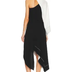 ROBE CILLIAN Black & White -Ravis Mode Soldes Boutique LCDE WD731 V5
