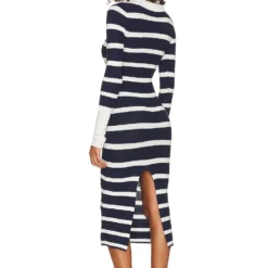 ROBE ARLIE Navy & White -Ravis Mode Soldes Boutique LCDE WD770 V3