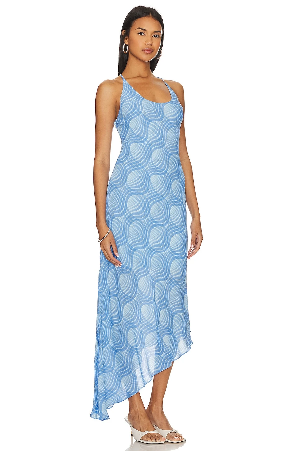 ROBE SIGRID Blue Wave Plaid 2 ROBE SIGRID Blue Wave Plaid – Image 2