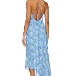 ROBE SIGRID Blue Wave Plaid 5 ROBE SIGRID Blue Wave Plaid -Ravis Mode Soldes Boutique LCDE WD791 V3