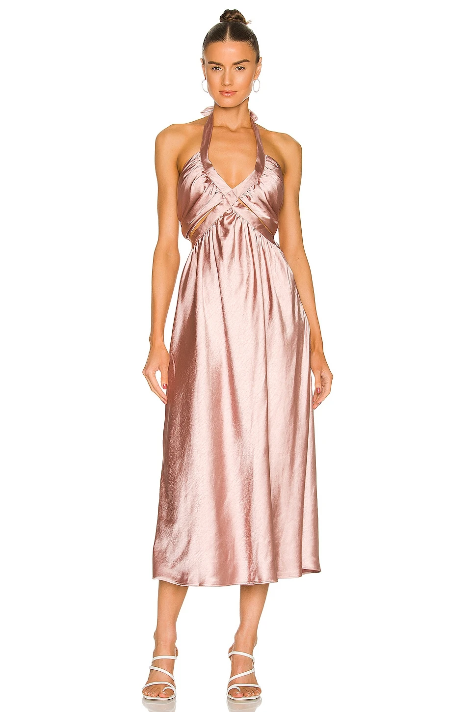 ROBE MIDI À DÉCOUPES EMMA Mauve 1 ROBE MIDI À DÉCOUPES EMMA Mauve