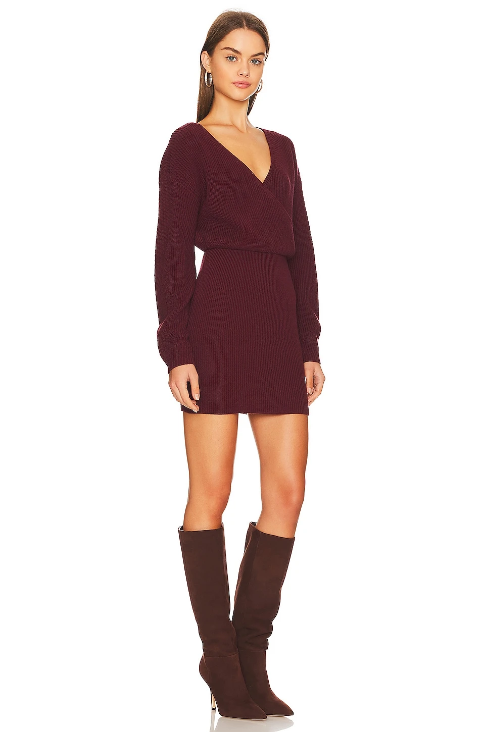 ROBE FAWNA Burgundy 2 ROBE FAWNA Burgundy – Image 2