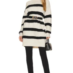 ROBE ROSIE Oatmeal & Black -Ravis Mode Soldes Boutique LEAX WD385 V4