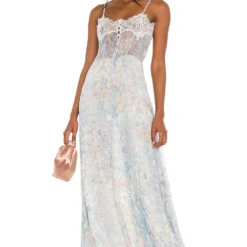 LoveShackFancy ROBE CARACO ELMA East Coast Blue