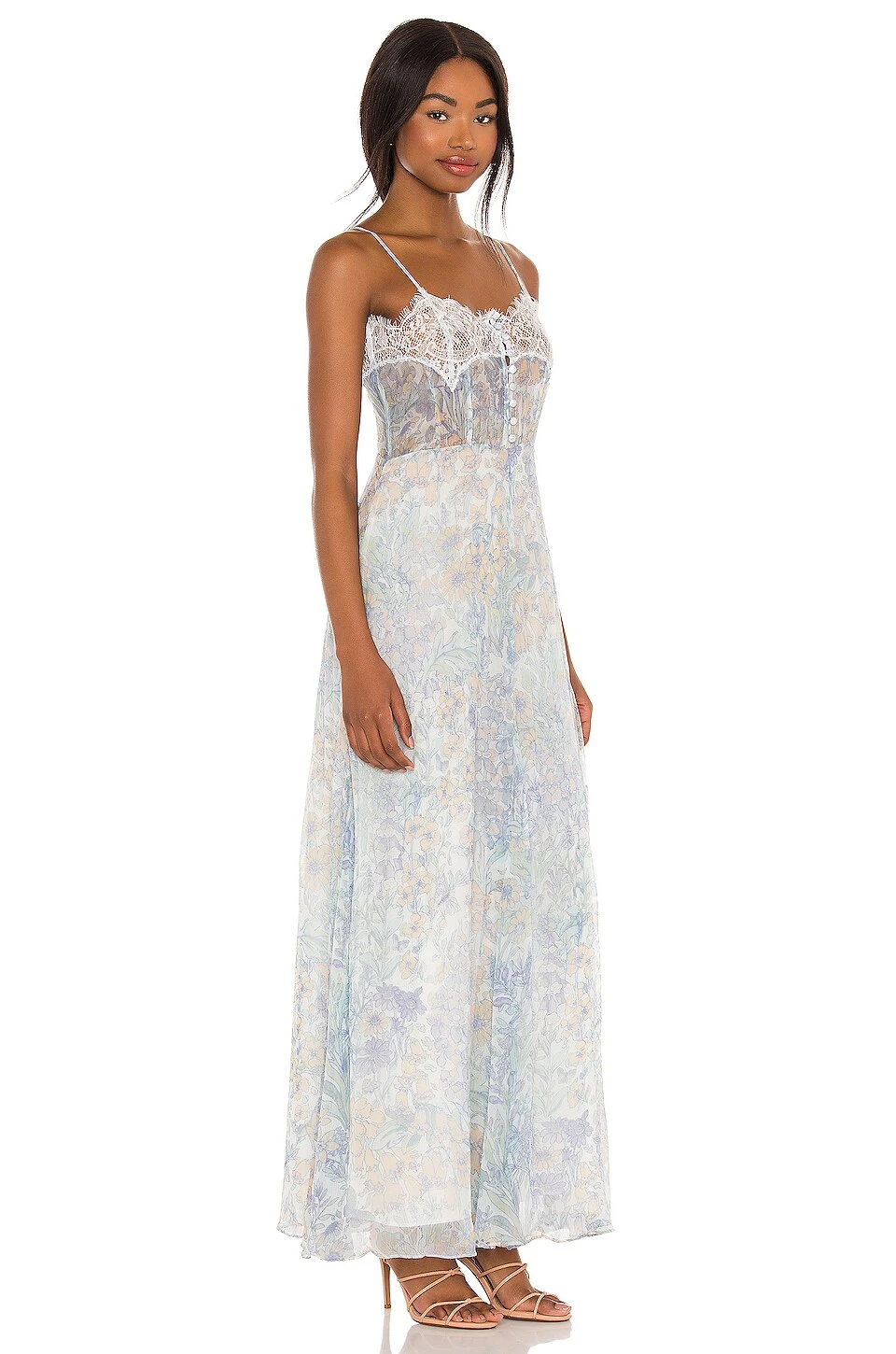 LoveShackFancy ROBE CARACO ELMA East Coast Blue 2 LoveShackFancy ROBE CARACO ELMA East Coast Blue – Image 2