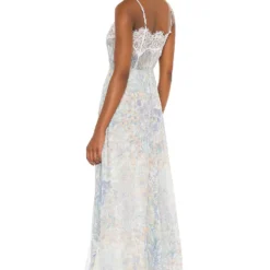 LoveShackFancy ROBE CARACO ELMA East Coast Blue 6 LoveShackFancy ROBE CARACO ELMA East Coast Blue -Ravis Mode Soldes Boutique LESH WD365 V3