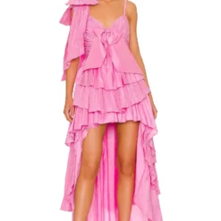 LoveShackFancy ROBE MAXI RAYLENE Hot Fuschia