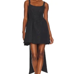 LoveShackFancy ROBE SPIN Black 4 LoveShackFancy ROBE SPIN Black -Ravis Mode Soldes Boutique LESH WD654 V2