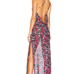 ROBE RIKA Red Butterfly