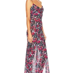 ROBE RIKA Red Butterfly 5 ROBE RIKA Red Butterfly -Ravis Mode Soldes Boutique LEWA WD35 V3