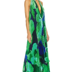 ROBE DE SOIRÉE OPERA Capri Print Green 4 ROBE DE SOIRÉE OPERA Capri Print Green -Ravis Mode Soldes Boutique LIDR WD71 V2