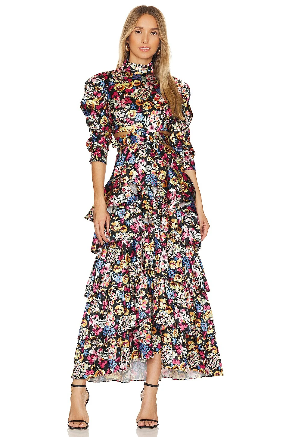 LIKELY ROBE DANNIA Black Multi 1 LIKELY ROBE DANNIA Black Multi