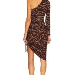 ROBE MAXI MILOU ONE SHOULDER Animal Impression 7 ROBE MAXI MILOU ONE SHOULDER Animal Impression -Ravis Mode Soldes Boutique LNA WD333 V4