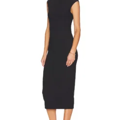 ROBE ELOERA BRUSHED Black 6 ROBE ELOERA BRUSHED Black -Ravis Mode Soldes Boutique LNA WD344 V3