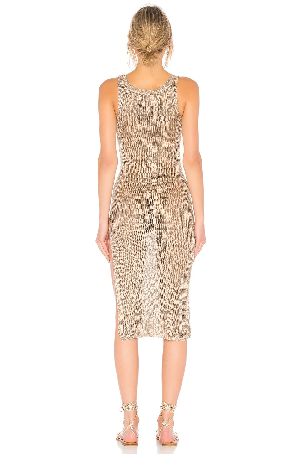 ROBE MAILLE FILET FIONA Rose Gold 3 ROBE MAILLE FILET FIONA Rose Gold – Image 3