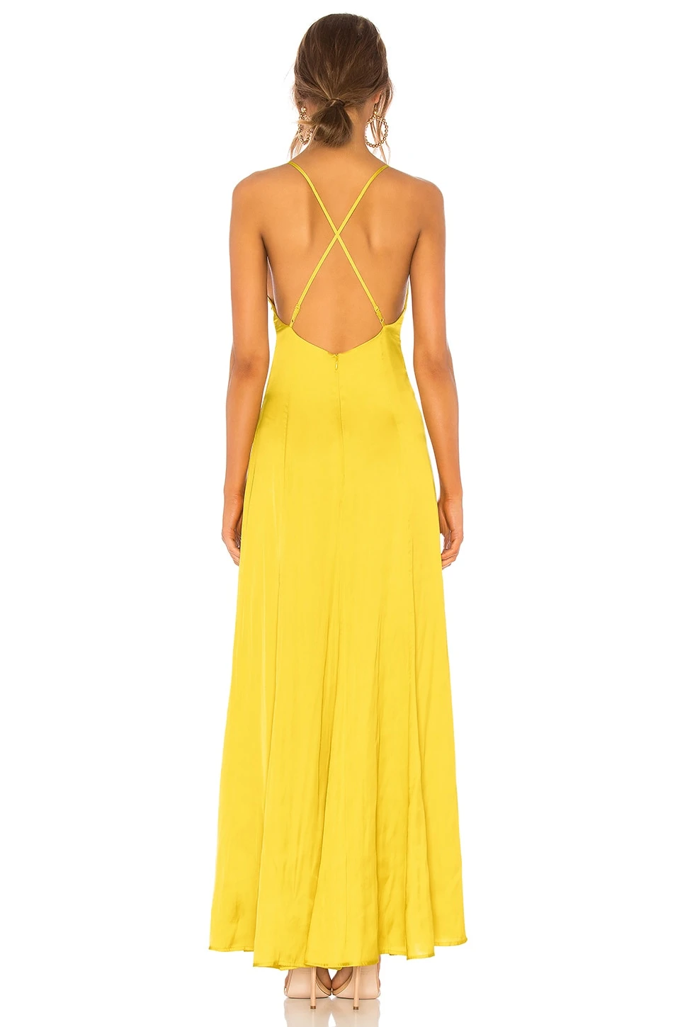 ROBE MAXI BERMUDA Chartreuse Green 3 ROBE MAXI BERMUDA Chartreuse Green – Image 3