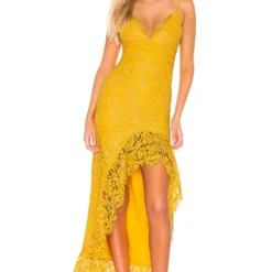 ROBE DE SOIRÉE SHANDI Mustard Yellow