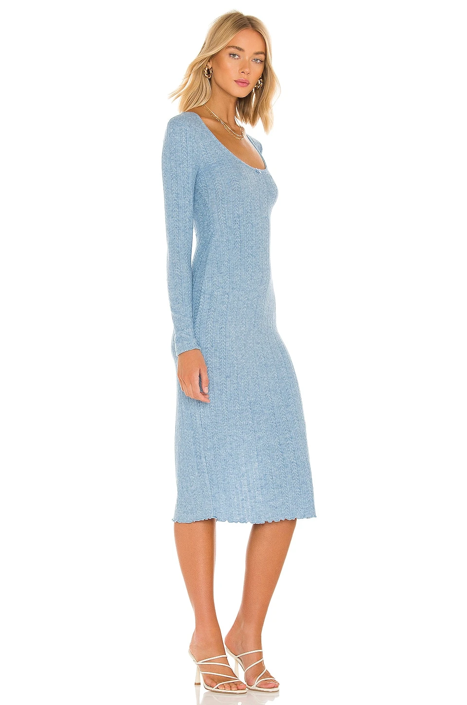 ROBE MI-LONGUE DARCY French Blue 2 ROBE MI-LONGUE DARCY French Blue – Image 2