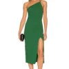 ROBE MI-LONGUE KIM Dark Green