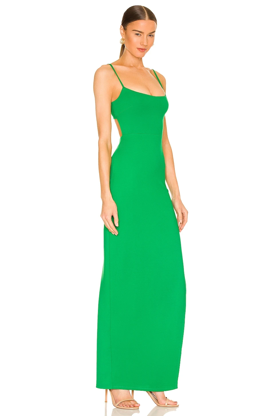 ROBE MAXI KARMA Kelly Green 2 ROBE MAXI KARMA Kelly Green – Image 2