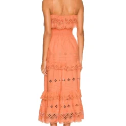 ROBE MI-LONGUE DALLAS Peach 5 ROBE MI-LONGUE DALLAS Peach -Ravis Mode Soldes Boutique LOVF WD3312 V3