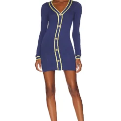 ROBE JIA Navy & Lime