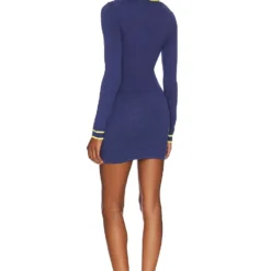 ROBE JIA Navy & Lime 5 ROBE JIA Navy & Lime -Ravis Mode Soldes Boutique LOVF WD3422 V3
