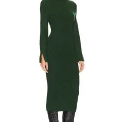 ROBE CORALIE Dark Green 4 ROBE CORALIE Dark Green -Ravis Mode Soldes Boutique LOVF WD3475 V2