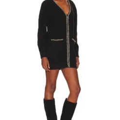 ROBE CARDIGAN NORINA Black 5 ROBE CARDIGAN NORINA Black -Ravis Mode Soldes Boutique LOVF WD3527 V2