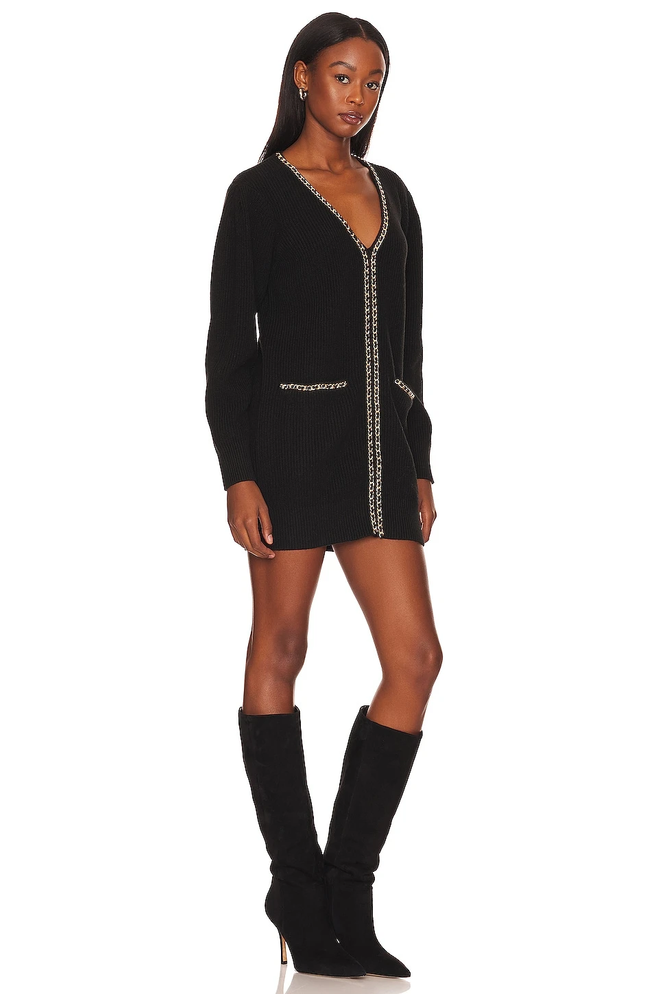 ROBE CARDIGAN NORINA Black 2 ROBE CARDIGAN NORINA Black – Image 2