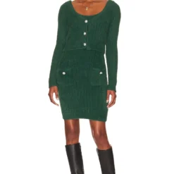ROBE LAINA Dark Green -Ravis Mode Soldes Boutique LOVF WD3528 V4