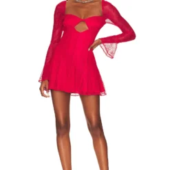 ROBE PHOEBE Strawberry Red -Ravis Mode Soldes Boutique LOVF WD3554 V4