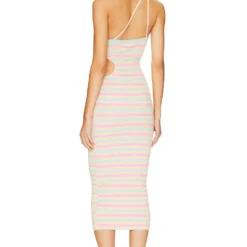ROBE NADIRA Pastel Stripe -Ravis Mode Soldes Boutique LOVF WD3623 V4