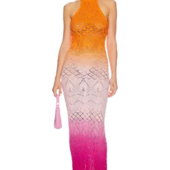 ROBE ISANO Hot Pink & Orange