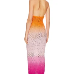 ROBE ISANO Hot Pink & Orange -Ravis Mode Soldes Boutique LOVF WD3649 V3