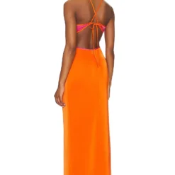 ROBE SORBET Orange & Pink 5 ROBE SORBET Orange & Pink -Ravis Mode Soldes Boutique LOVF WD3678 V3