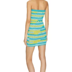 ROBE LEXNE Green & Blue Multi -Ravis Mode Soldes Boutique LOVF WD3694 V3