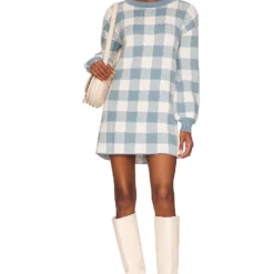 ROBE FLOYD Dusty Blue & Ivory