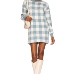 ROBE FLOYD Dusty Blue & Ivory 9 ROBE FLOYD Dusty Blue & Ivory -Ravis Mode Soldes Boutique LPAR WK210 V4