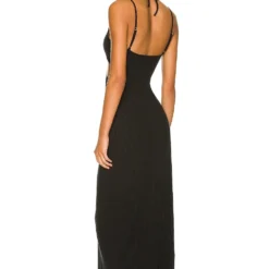 ROBE MI-LONGUE NAOMI Black -Ravis Mode Soldes Boutique LSPA WD189 V3