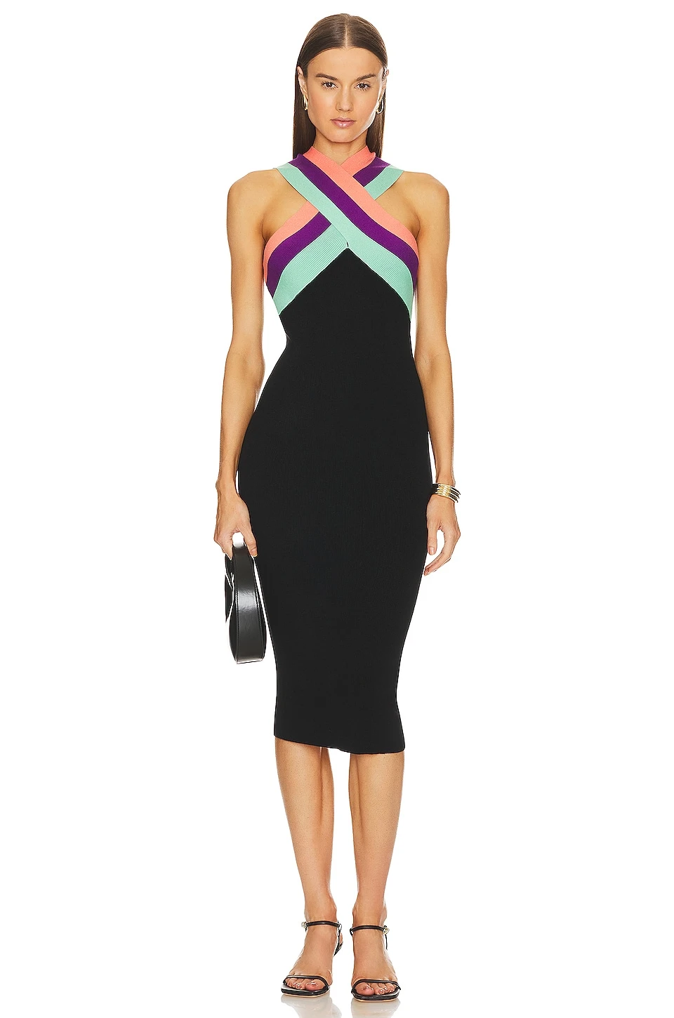 ROBE DRAGON FRUIT Tricolor Black 1 ROBE DRAGON FRUIT Tricolor Black