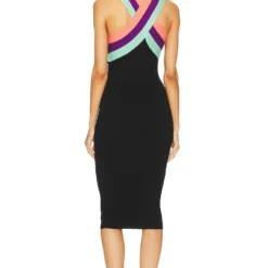 ROBE DRAGON FRUIT Tricolor Black 5 ROBE DRAGON FRUIT Tricolor Black -Ravis Mode Soldes Boutique LSPB WD63 V3