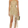 ROBE DOS-NU À FRANGES DORADA Gold Rush