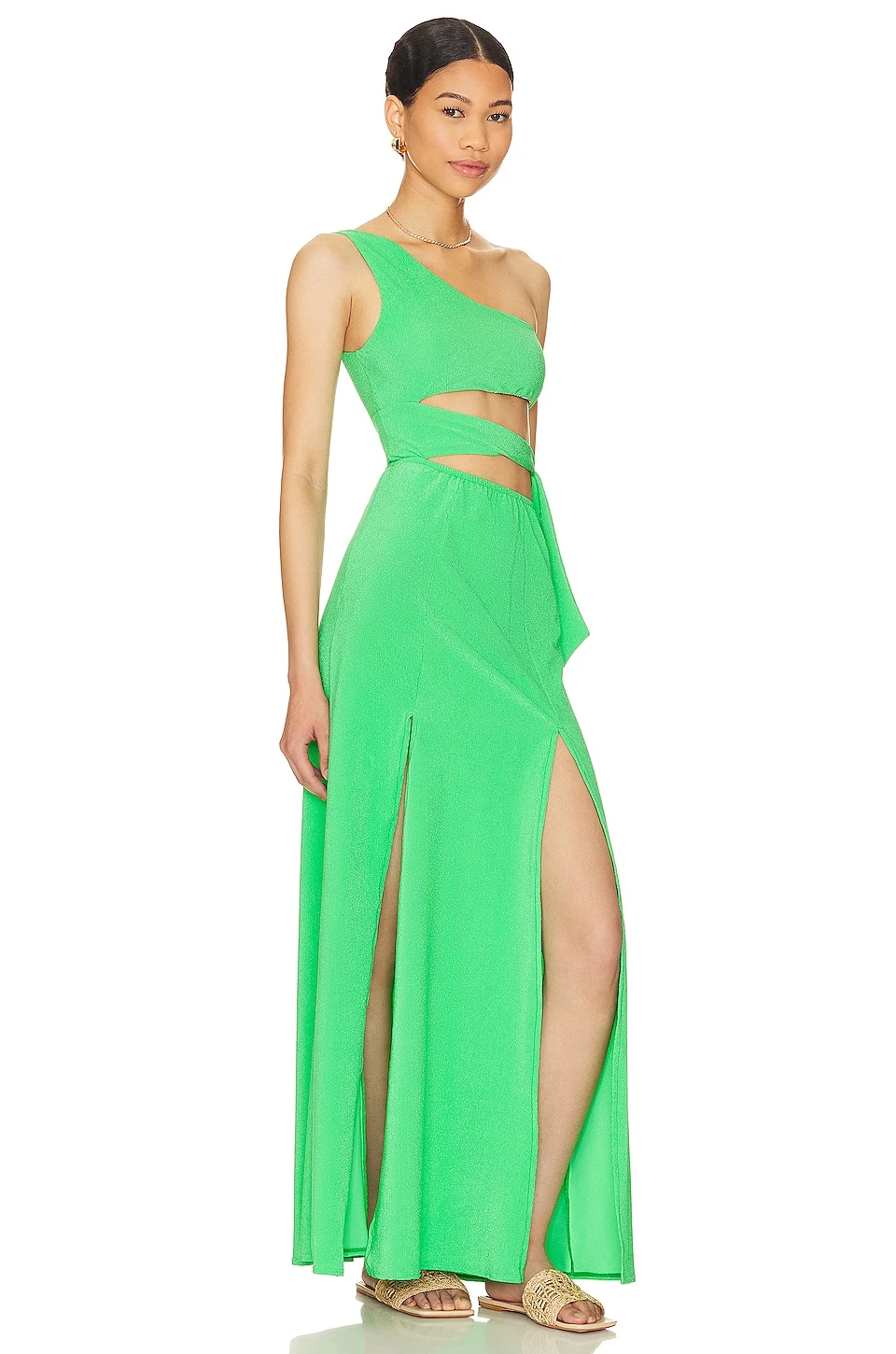 Maaji ROBE MAXI AVEC DÉCOUPES LODYN Green 3 Maaji ROBE MAXI AVEC DÉCOUPES LODYN Green – Image 3