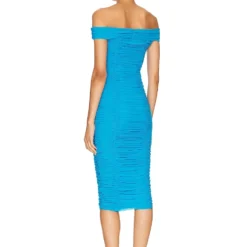 ROBE MI-LONGUE TABITHA Electric Blue -Ravis Mode Soldes Boutique MALR WD1163 V3