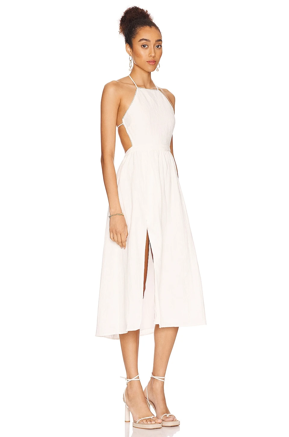 ROBE MI-LONGUE ALINA White 2 ROBE MI-LONGUE ALINA White – Image 2