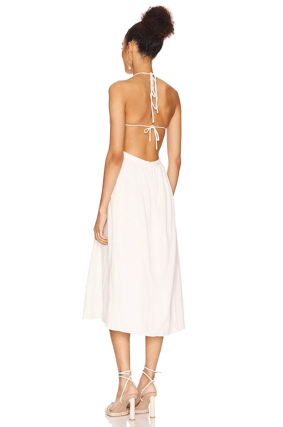 ROBE MI-LONGUE ALINA White 3 ROBE MI-LONGUE ALINA White – Image 3