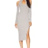 ROBE MI-LONGUE LYRA Heather Grey