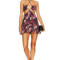 ROBE ROCSI Red Painted Dreams 7 ROBE ROCSI Red Painted Dreams -Ravis Mode Soldes Boutique MALR WD1203 V4